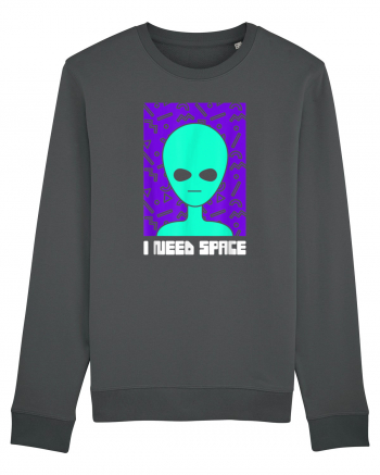 I Need Space Funny Alien Anthracite