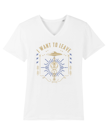 I Want To Leave Funny Alien UFO White