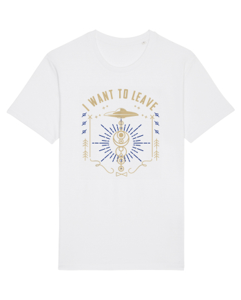 I Want To Leave Funny Alien UFO White
