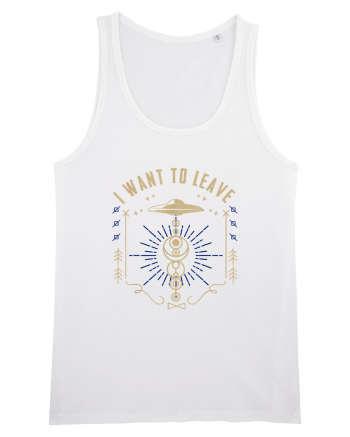 I Want To Leave Funny Alien UFO White