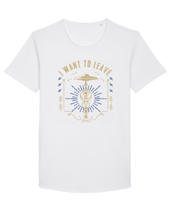 I Want To Leave Funny Alien UFO White