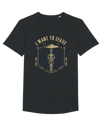 I Want To Leave Funny Alien UFO Black