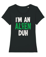 I'm an Alien Duh Tricou mânecă scurtă guler larg fitted Damă Expresser