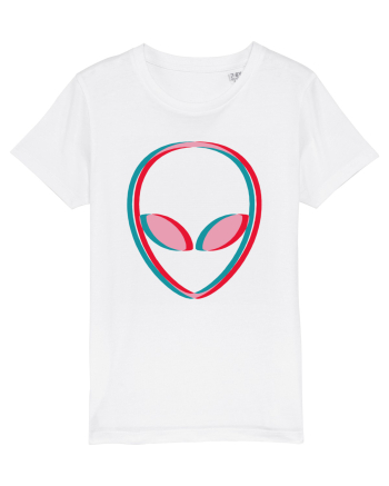 Inspired Alien Glitch Hipster White
