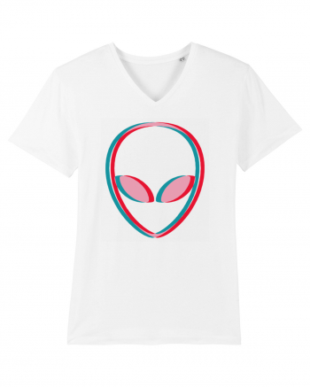 Inspired Alien Glitch Hipster White