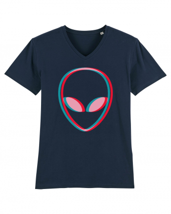 Inspired Alien Glitch Hipster French Navy
