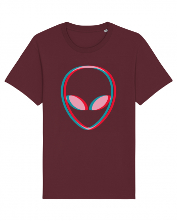 Inspired Alien Glitch Hipster Burgundy