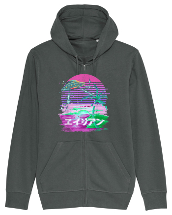 Japanese UFO Alien Vaporwave Otaku Anthracite
