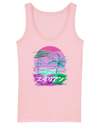 Japanese UFO Alien Vaporwave Otaku Cotton Pink