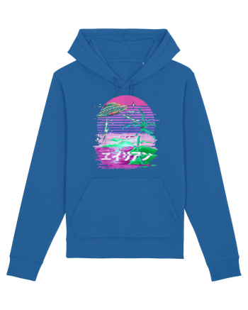 Japanese UFO Alien Vaporwave Otaku Royal Blue