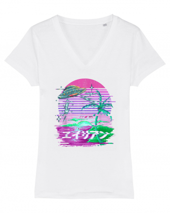 Japanese UFO Alien Vaporwave Otaku White