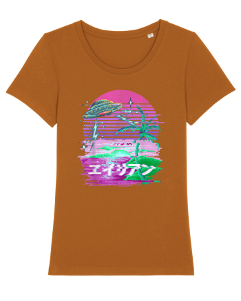 Japanese UFO Alien Vaporwave Otaku Roasted Orange