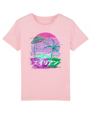 Japanese UFO Alien Vaporwave Otaku Cotton Pink