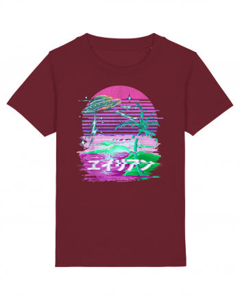 Japanese UFO Alien Vaporwave Otaku Burgundy