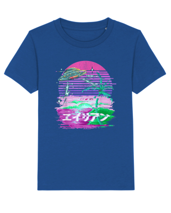 Japanese UFO Alien Vaporwave Otaku Majorelle Blue