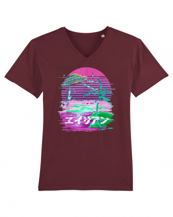 Japanese UFO Alien Vaporwave Otaku Burgundy