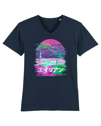 Japanese UFO Alien Vaporwave Otaku French Navy