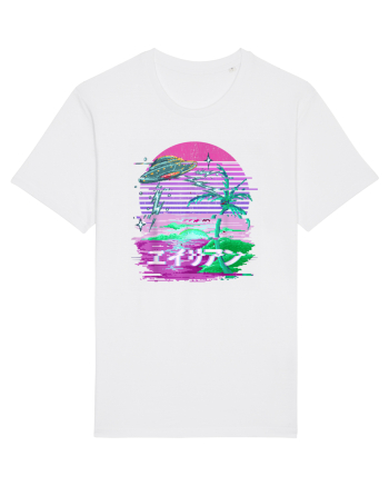 Japanese UFO Alien Vaporwave Otaku White