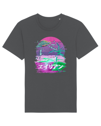 Japanese UFO Alien Vaporwave Otaku Anthracite