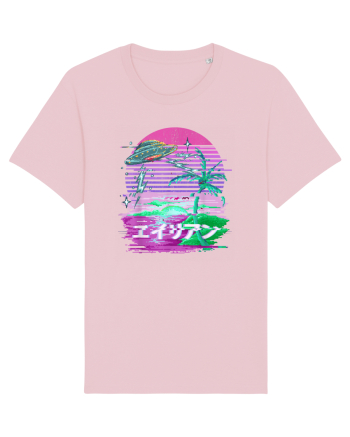 Japanese UFO Alien Vaporwave Otaku Cotton Pink