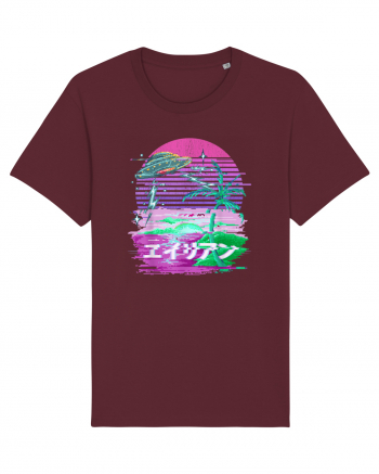 Japanese UFO Alien Vaporwave Otaku Burgundy