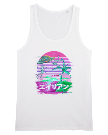 Japanese UFO Alien Vaporwave Otaku White