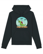 Jesus Riding A Dinosaur Funny UFO Hanorac Unisex Drummer