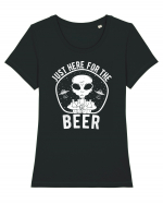 Just Here For The Beer Tricou mânecă scurtă guler larg fitted Damă Expresser