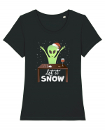 Let It Snow Cool White Tricou mânecă scurtă guler larg fitted Damă Expresser