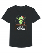 Let It Snow Cool White Tricou mânecă scurtă guler larg Bărbat Skater