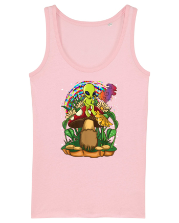 Magic Mushroom Alien Trippy Shroom Cotton Pink