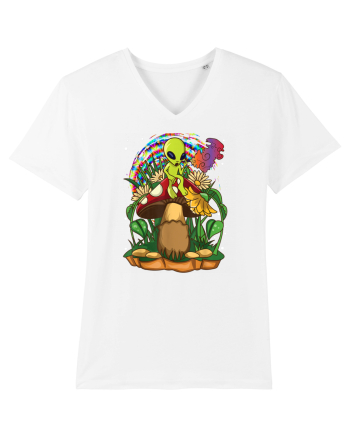 Magic Mushroom Alien Trippy Shroom White