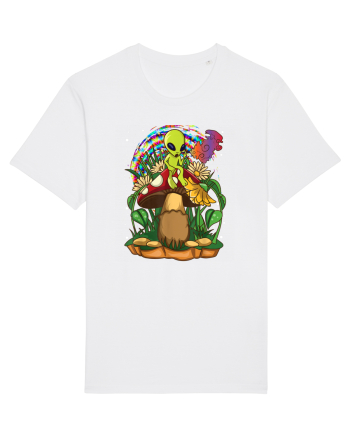 Magic Mushroom Alien Trippy Shroom White