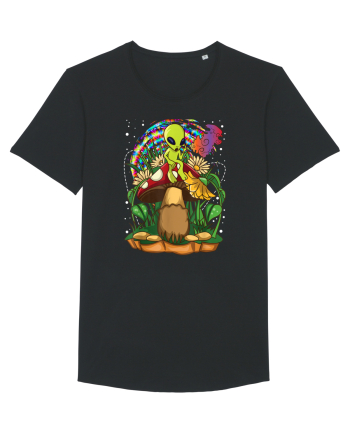 Magic Mushroom Alien Trippy Shroom Black