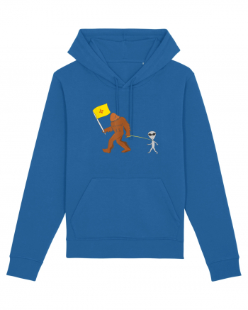 New Mexico Flag Bigfoot Walking Alien Royal Blue