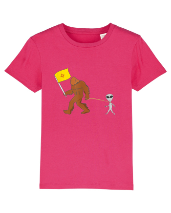 New Mexico Flag Bigfoot Walking Alien Raspberry