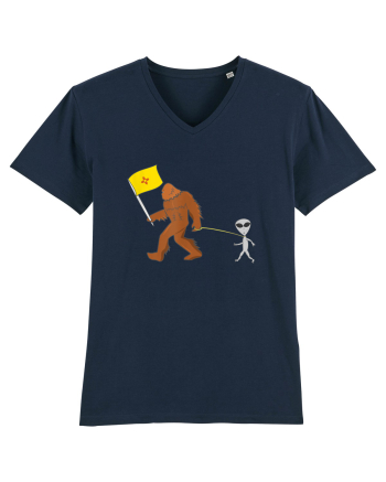 New Mexico Flag Bigfoot Walking Alien French Navy