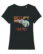 Occupy Mars Terraform Space Astronomy Tricou mânecă scurtă guler larg fitted Damă Expresser