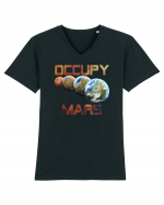 Occupy Mars Terraform Space Astronomy Tricou mânecă scurtă guler V Bărbat Presenter