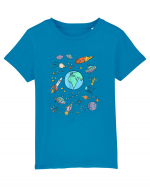 Outer Space UFO Rocket Tricou mânecă scurtă  Copii Mini Creator