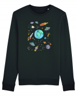 Outer Space UFO Rocket Bluză mânecă lungă Unisex Rise