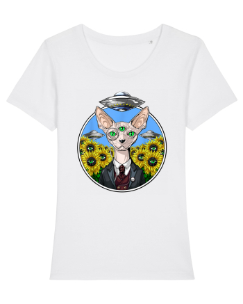Psychedelic Hairless Sphynx Cat White