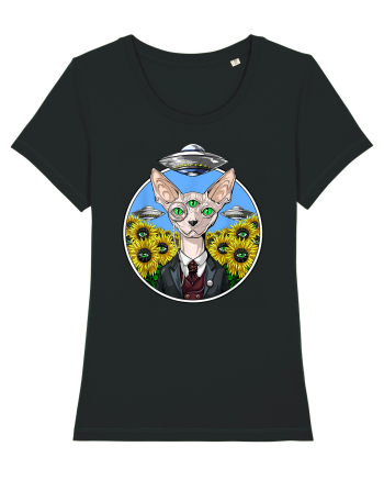 Psychedelic Hairless Sphynx Cat Black