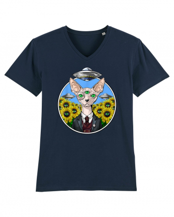 Psychedelic Hairless Sphynx Cat French Navy