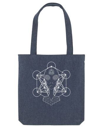 Psychedelic Sacred Geometry Alien Midnight Blue