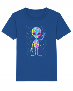 Retro 1970s Tie Dye Groovy Alien Peace Tricou mânecă scurtă  Copii Mini Creator