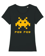 Retro Video Game Tricou mânecă scurtă guler larg fitted Damă Expresser