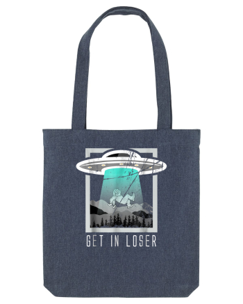 Retro Vintage Get In Loser Bigfoot Sasquatch Midnight Blue