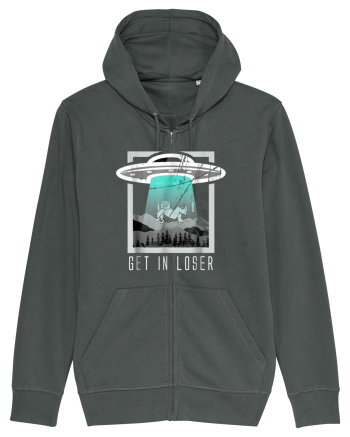 Retro Vintage Get In Loser Bigfoot Sasquatch Anthracite