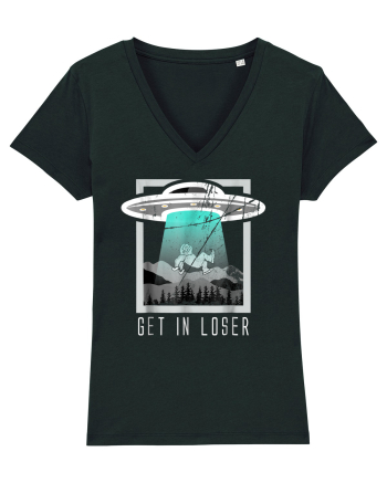 Retro Vintage Get In Loser Bigfoot Sasquatch Black